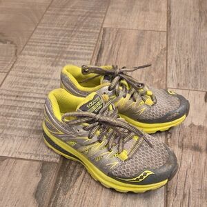 Saucony Gray and Yellow Running Shoes